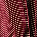 Sale Unique Vintage Burgundy Velvet & Gold Glitter Stripes Vivien Swing Skirt