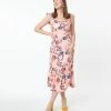 SHEEN Clothing Ltd Light Pink & Paisley Floral Print Devika Pencil Dress
