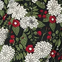 Smak Parlour Black & White Chrysanthemum Writers Block Crop Blouse