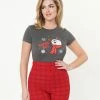 Frosty The Snowman X Unique Vintage Flake Off Womens Graphic Tee Fan Flair