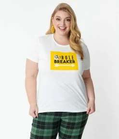 Fan Flair Hasbro Gaming X Unique Vintage Rule Breaker Womens Graphic Tee