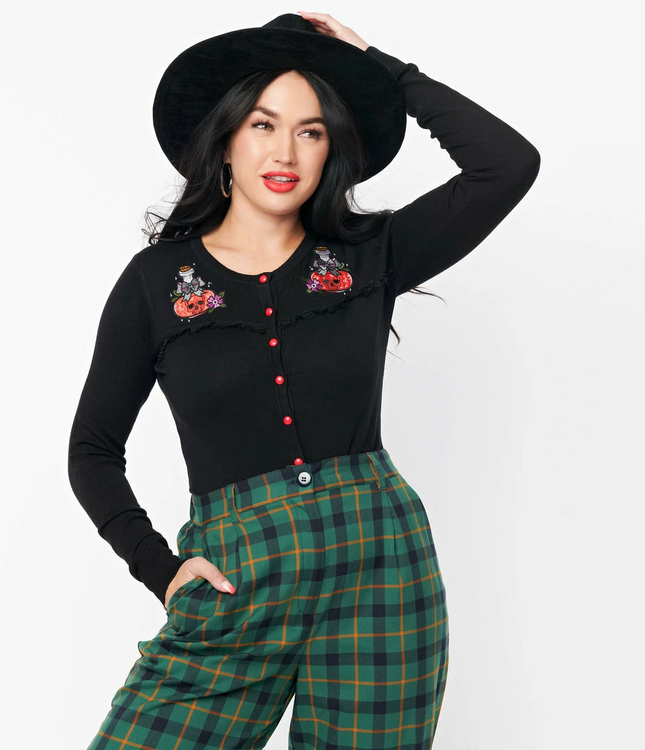 Lifestyle Group (UK) Ltd Black Embroidered Poison RIP Cardigan Sale