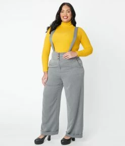 Lifestyle Group (UK) Ltd Plus Size Grey Suspender Pants Sale