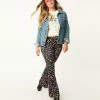 Compania Fantastica Sale Black & Multicolor Polka Dot Flare Pants
