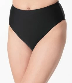 Hangzhou Fuyang Yifeng CO.,LTD Swimwear Pin-Up Style Black Halter Two Piece Bikini Swimsuit