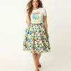 Hasbro Gaming X Unique Vintage Twister Polka Dot Print Swing Skirt Fan Flair