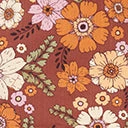 Factory X (Princess Highway) Sale Chocolate & Retro Floral Print Brandy Mini Skirt