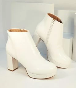 Demfon International (Chelsea Crew) Chelsea Crew White Disco Booties Boots