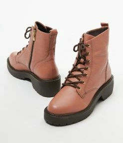 Demfon International (Chelsea Crew) Chelsea Crew Mauve Leather Spencer Boot