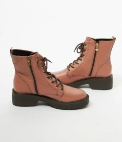 Demfon International (Chelsea Crew) Chelsea Crew Mauve Leather Spencer Boot