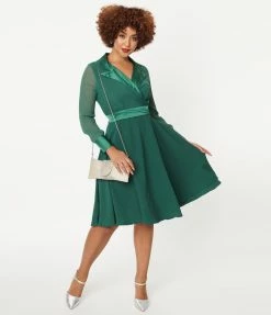SHEEN Clothing Ltd Bridesmaid Dresses Emerald Green Polly Swing Dress