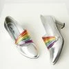Shoes Collectif Silver & Rainbow Lara Heels