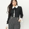 Collectif Black & White Collar Prudence Blouse Sale