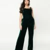 Sale Collectif Emerald Velvet Joan Jumpsuit
