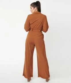 Collectif Brown Western Jumpsuit Sale