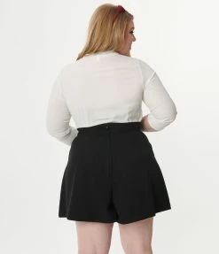 Clothing Unique Vintage Plus Size White Bow Olivia Blouse