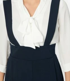 Clothing Unique Vintage White Bow Olivia Blouse