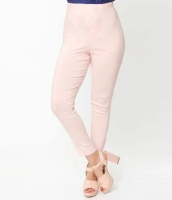 Sale Unique Vintage Light Pink High Waist Melody Pants