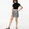 Sale Smak Parlour Black & White Hypnotic Heart Mod Skirt