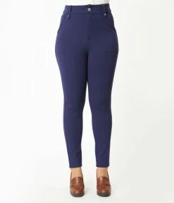 Unique Vintage Navy Cigarette Kitty Pants Sale