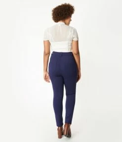 Unique Vintage Navy Cigarette Kitty Pants Sale