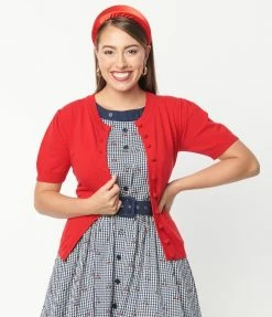 Sale Unique Vintage Red Telluride Cardigan Sweater