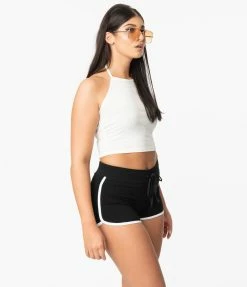 Ever Hottie White Halter Crop Top Sale