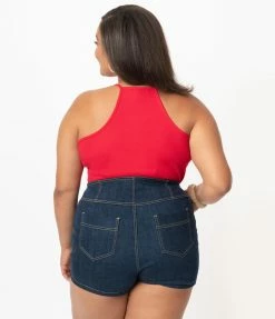 2NE1 Apparel Plus Size Red Halter Top Sale