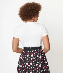 Hello Kitty X Unique Vintage I Love Apple Pie Womens Graphic Tee Fan Flair