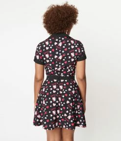 Hello Kitty X Unique Vintage Call Me Love Print Shirley Crop Top Fan Flair