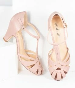 Demfon International (Chelsea Crew) Chelsea Crew Mauve Pink Woven Sergi T-Strap Pump Guest Attire