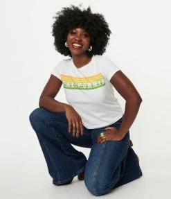 Unique Vintage California Graphic Crop Tee Clothing