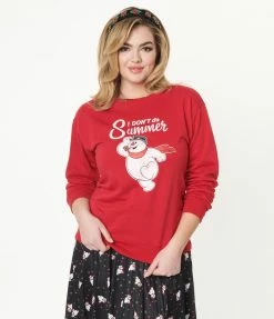 Frosty The Snowman X Unique Vintage I Dont Do Summer Sweatshirt