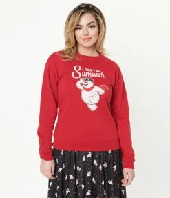 Frosty The Snowman X Unique Vintage I Dont Do Summer Sweatshirt