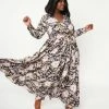 Sale Unique Vintage Plus Size Black & Pink Floral Farrah Maxi Dress