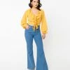 Sale Unique Vintage Light Indigo Denim Majors Flare Jeans