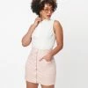 Sale Smak Parlour Light Pink Hearts Match Game Mini Skirt