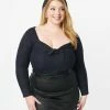 Unique Vintage Plus Size Navy Blue Tweed Maxine Top