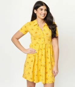 Cakeworthy Winnie The Pooh Flare Dress Fan Flair