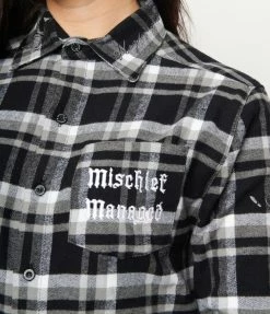 Cakeworthy Black Plaid Marauders Map Flannel Fan Flair