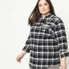 Cakeworthy Plus Size Black Plaid Marauders Map Flannel