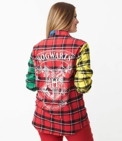 Cakeworthy Hogwarts Color Block Flannel