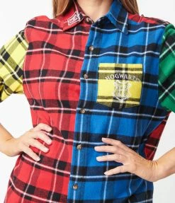Cakeworthy Hogwarts Color Block Flannel