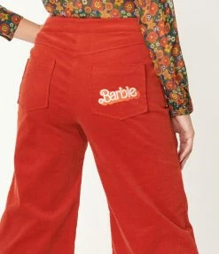 Barbie X Unique Vintage Rust Corduroy Gaucho Gear Pants