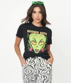 Retro-A-Go-Go Humans Suck Unisex Graphic Tee