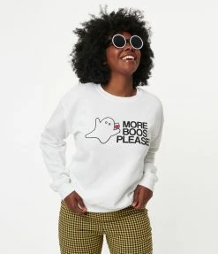 ALPHIA Sale More Boos Please Graphic Sweatshirt