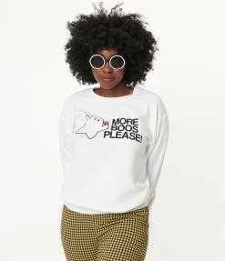 ALPHIA Sale More Boos Please Graphic Sweatshirt