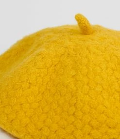 Unique Vintage Brand Unique Vintage Mustard Basketweave Adieu Beret