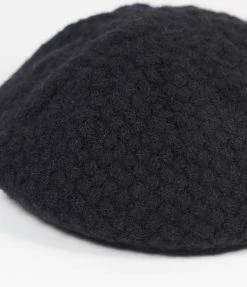 Unique Vintage Black Basketweave Adieu Beret Unique Vintage Brand
