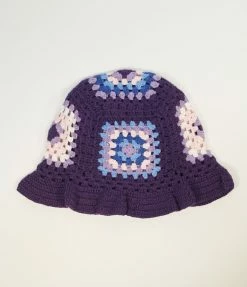Hats Unique Vintage Purple Crochet Pattern Hat
